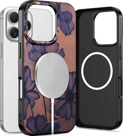 Husa MagSafe pentru Apple iPhone 16 Pro Max, Tech-Protect, Lamano Velvet Night, Neagra