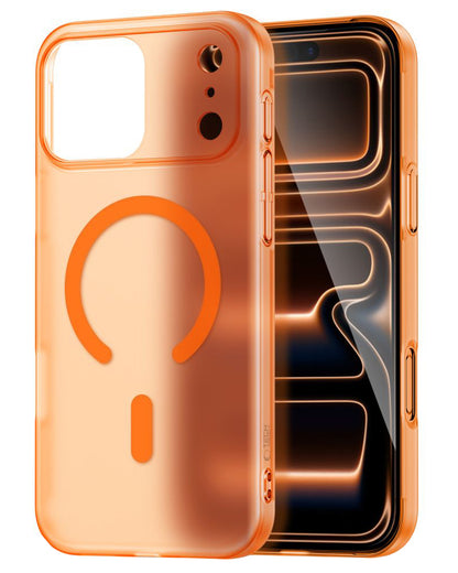 Husa MagSafe pentru Apple iPhone 17 Pro Max, Tech-Protect, MagSlim, Portocalie Mata