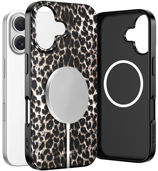 Husa MagSafe pentru Apple iPhone 17, Tech-Protect, Lamano Leopard, Neagra