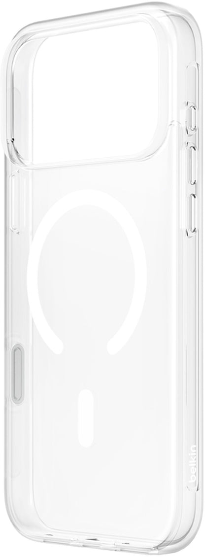 Husa MagSafe pentru Apple iPhone 17 Pro Max, Belkin, SheerForce Clear, Transparenta MSA032hqCL
