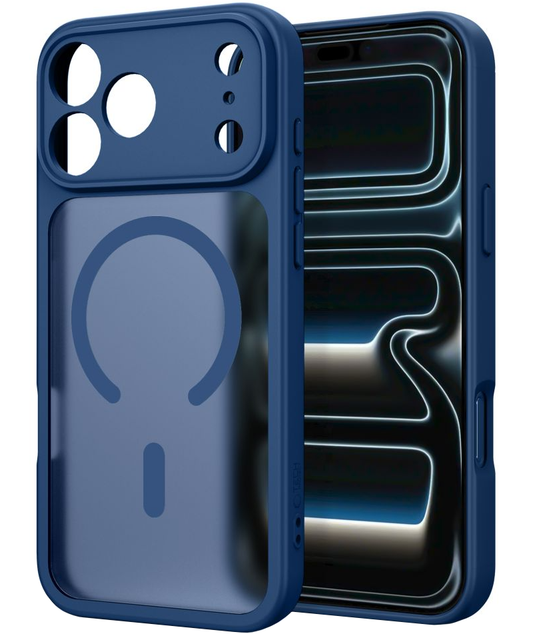 Husa MagSafe pentru Apple iPhone 18 Pro Max / 17 Pro Max, Tech-Protect, BasicMag, Bleumarin Mata