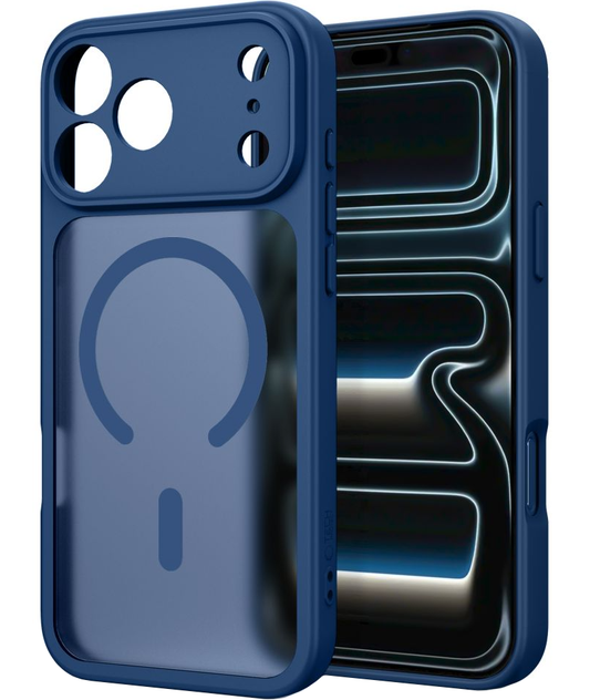 Husa MagSafe pentru Apple iPhone 18 Pro / 17 Pro, Tech-Protect, BasicMag, Bleumarin Mata