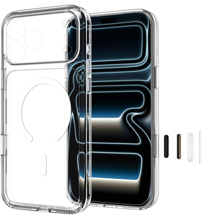 Husa MagSafe pentru Apple iPhone 18 Pro / 17 Pro, Tech-Protect, Flexair Hybrid CC, Transparenta