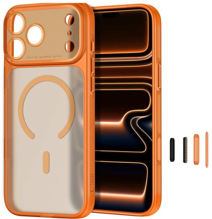 Husa MagSafe pentru Apple iPhone 18 Pro Max / 17 Pro Max, Tech-Protect, MagPrime CC, Portocalie Mata