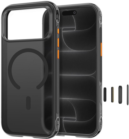 Husa MagSafe pentru Apple iPhone 18 Pro Max / 17 Pro Max, Tech-Protect, MagAir CC, Neagra Mata