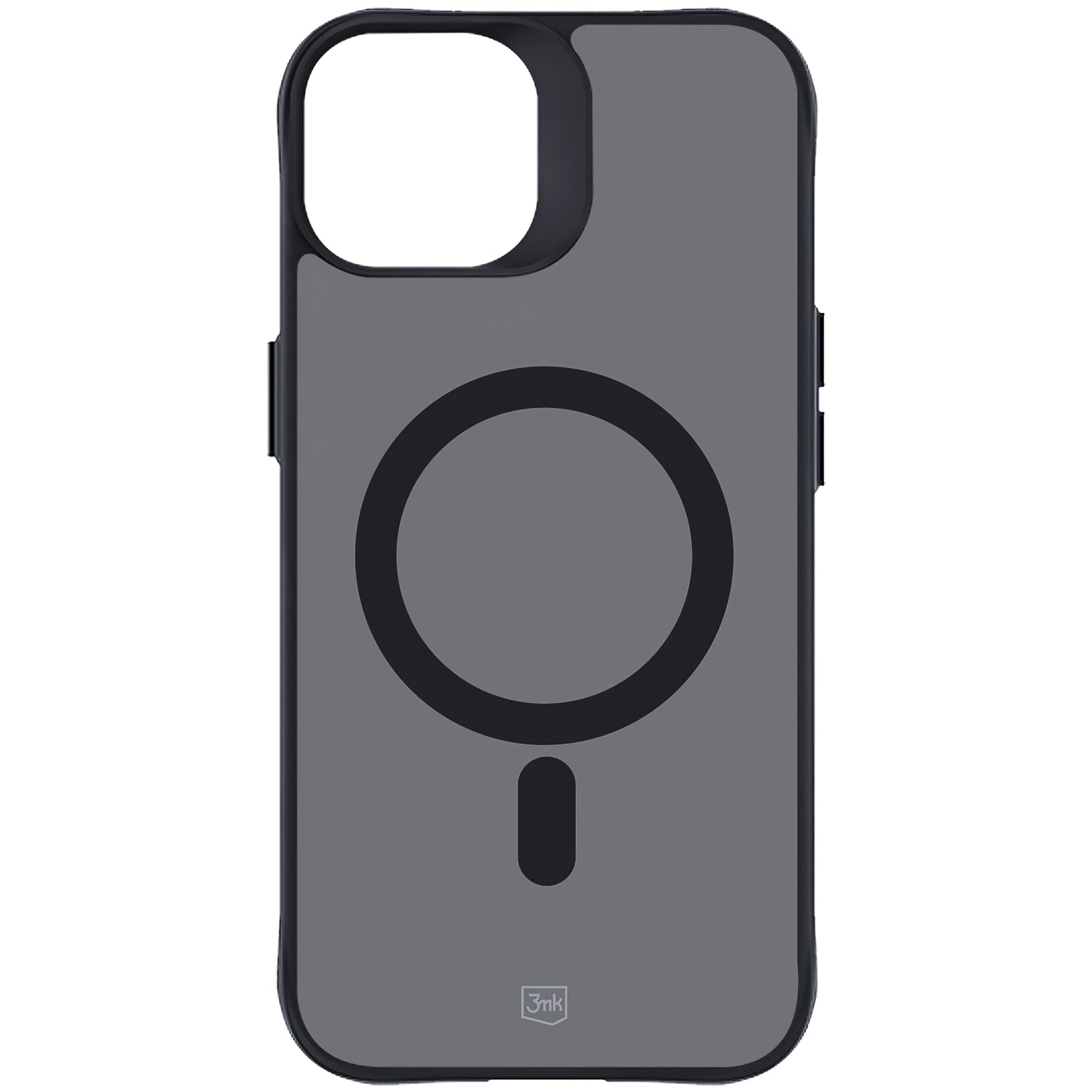 Husa MagSafe pentru Apple iPhone 15, 3MK, Smoke MagCase, Neagra