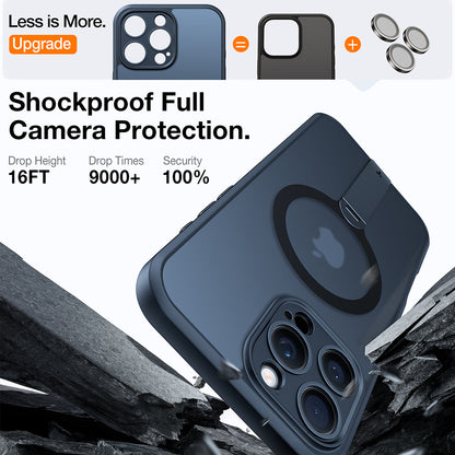 Husa MagSafe pentru Apple iPhone 16 Pro Max, Torras, Pstand Spin, Neagra