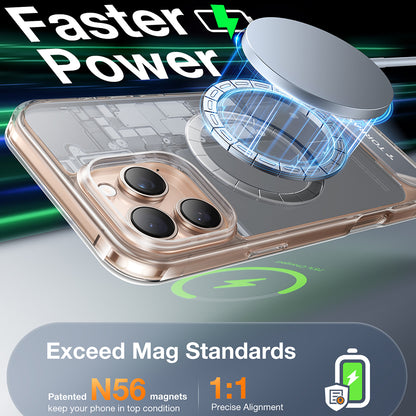 Husa MagSafe pentru Apple iPhone 16 Pro Max, Torras, Pstand, Transparenta