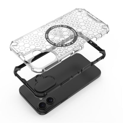 Husa MagSafe pentru Apple iPhone 16, Techsuit, HoneyComb Shield, Albastra