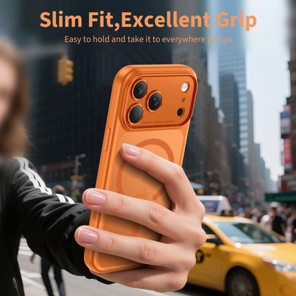 Husa MagSafe pentru Apple iPhone 17 Pro Max, Tech-Protect, MagPeak, Portocalie Mata