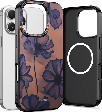 Husa MagSafe pentru Apple iPhone 16 Pro, Tech-Protect, Lamano Velvet Night, Neagra