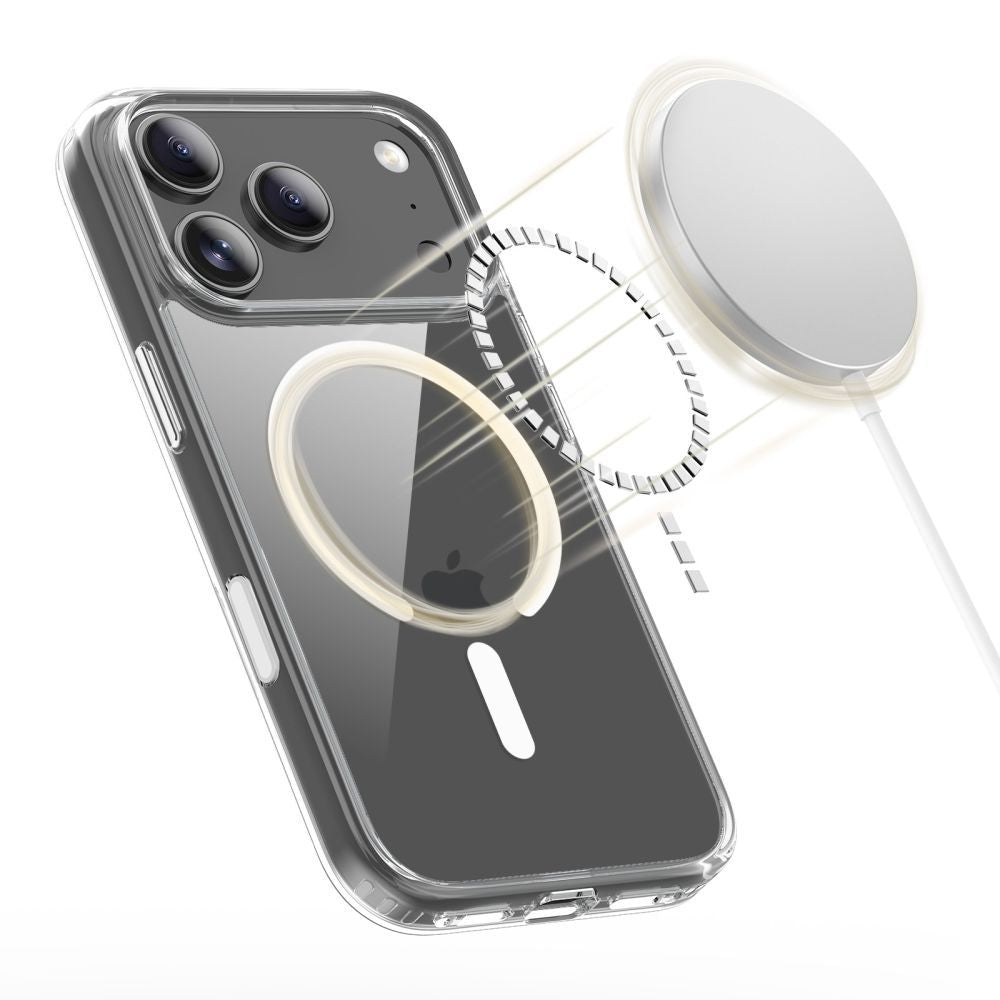 Husa MagSafe pentru Apple iPhone 17 Pro, Tech-Protect, Flexair Hybrid CC, Transparenta