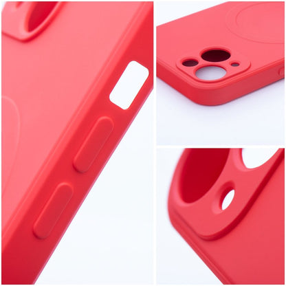 Husa MagSafe pentru Apple iPhone 17e / 16e, OEM, Silicone Mag, Rosie