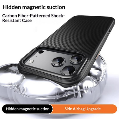 Husa MagSafe pentru Apple iPhone 18 Pro Max / 17 Pro Max, OEM, Carbon, Neagra