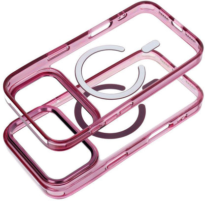 Husa MagSafe pentru Apple iPhone 18 Pro / iPhone 17 Pro, OEM, Frame Clear Hybrid, Visinie