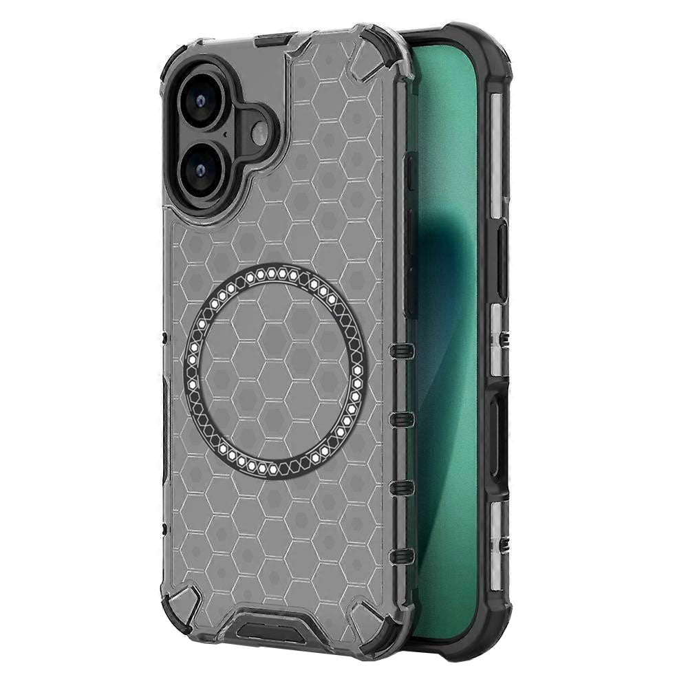 Husa MagSafe pentru Apple iPhone 17, Techsuit, HoneyComb Shield, Neagra