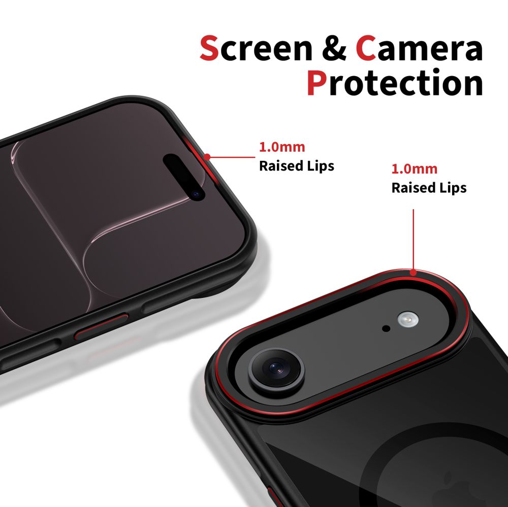 Husa MagSafe pentru Apple iPhone 17 Air, Tech-Protect, Maghybrid, Neagra