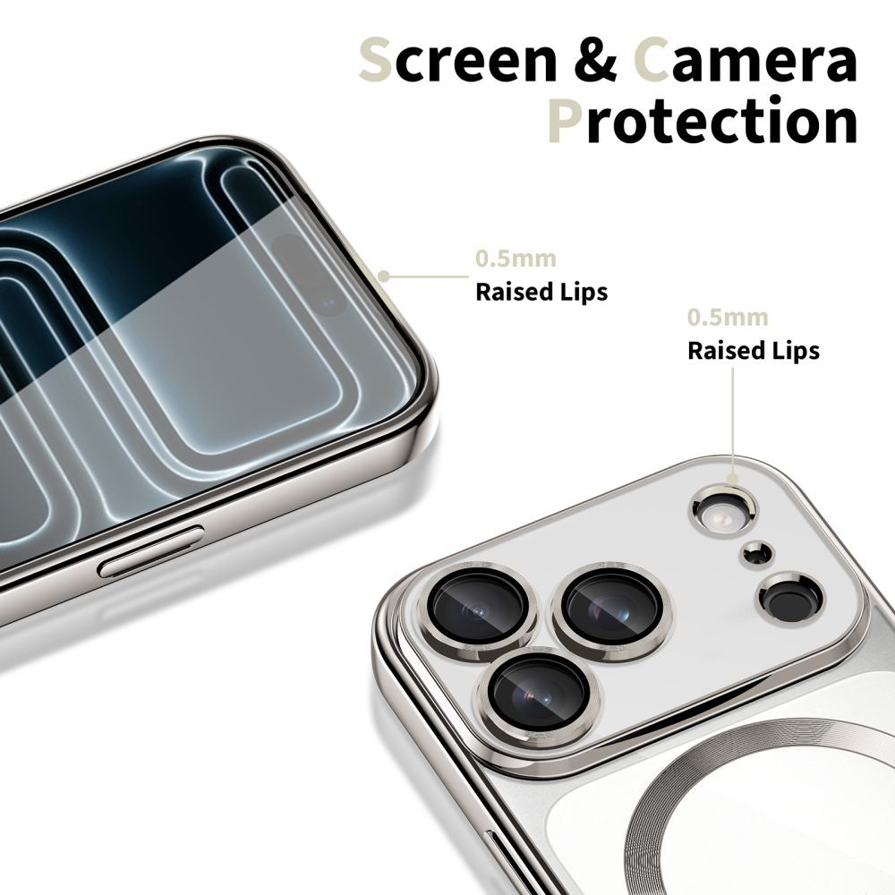 Husa MagSafe pentru Apple iPhone 17 Pro, Tech-Protect, Magflex, Argintie