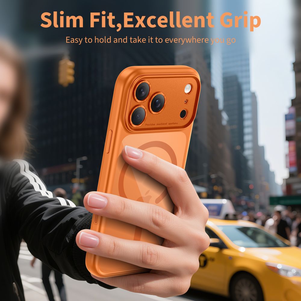 Husa MagSafe pentru Apple iPhone 17 Pro Max, Tech-Protect, MagPeak, Portocalie