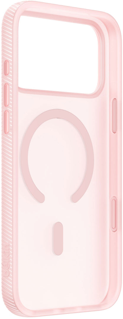 Husa MagSafe pentru Apple iPhone 17 Pro, Belkin, SheerForce Grip, Roz MSA035hqPK