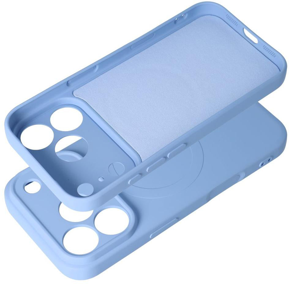 Husa MagSafe pentru Apple iPhone 18 Pro Max / 17 Pro Max, OEM, Silicone Mag, Bleu