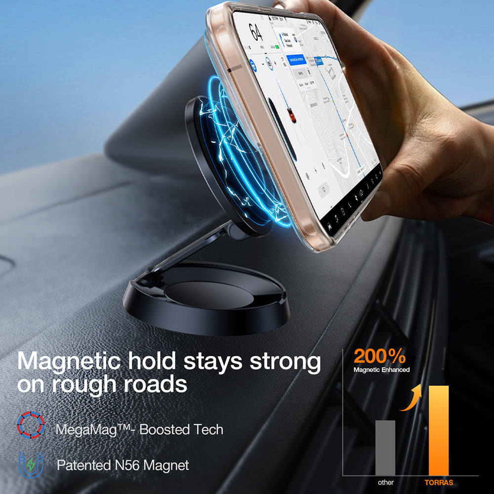 Husa MagSafe pentru Apple iPhone 16 Pro Max, Torras, Pstand, Transparenta