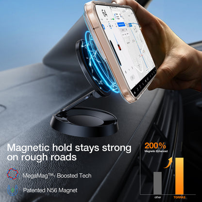 Husa MagSafe pentru Apple iPhone 16 Pro Max, Torras, Pstand, Transparenta