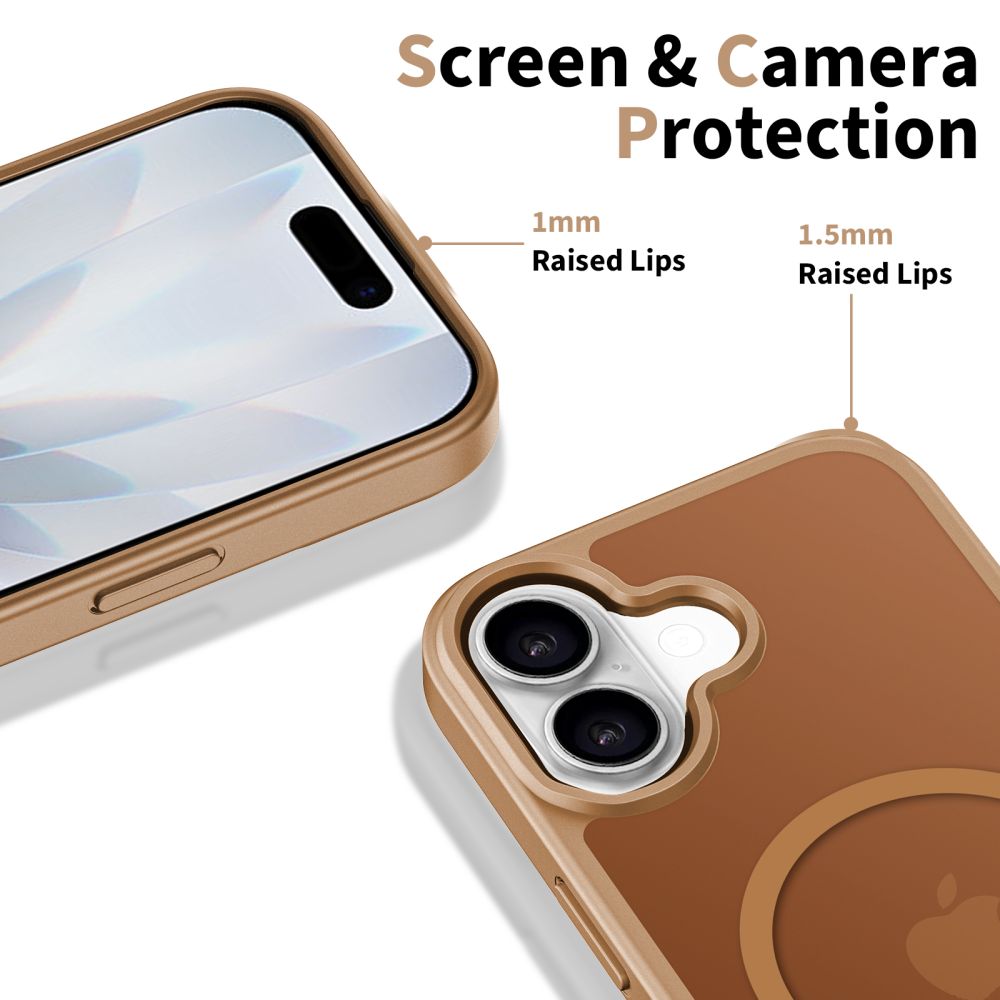 Husa MagSafe pentru Apple iPhone 17, Tech-Protect, BasicMag, Maro