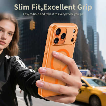 Husa MagSafe pentru Apple iPhone 17 Pro Max, Tech-Protect, MagSlim, Portocalie Mata