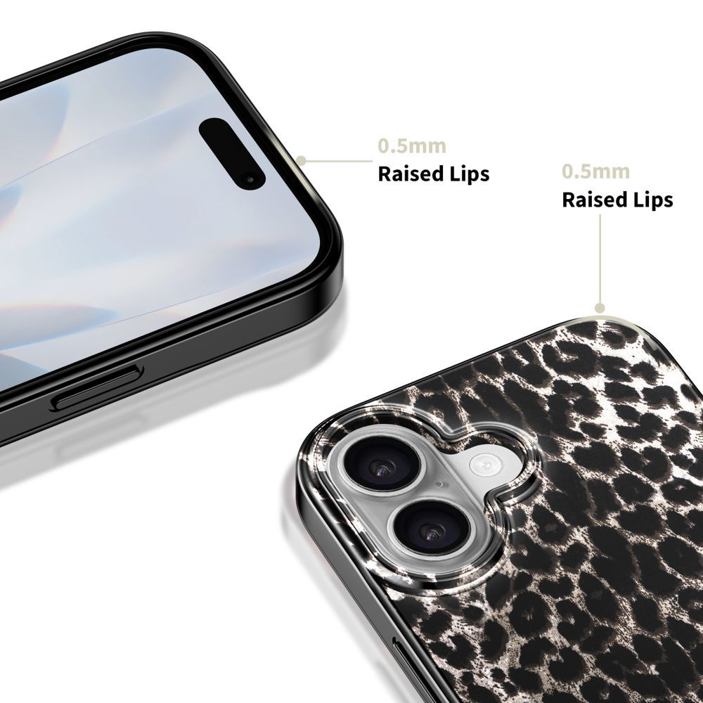 Husa MagSafe pentru Apple iPhone 17, Tech-Protect, Lamano Leopard, Neagra