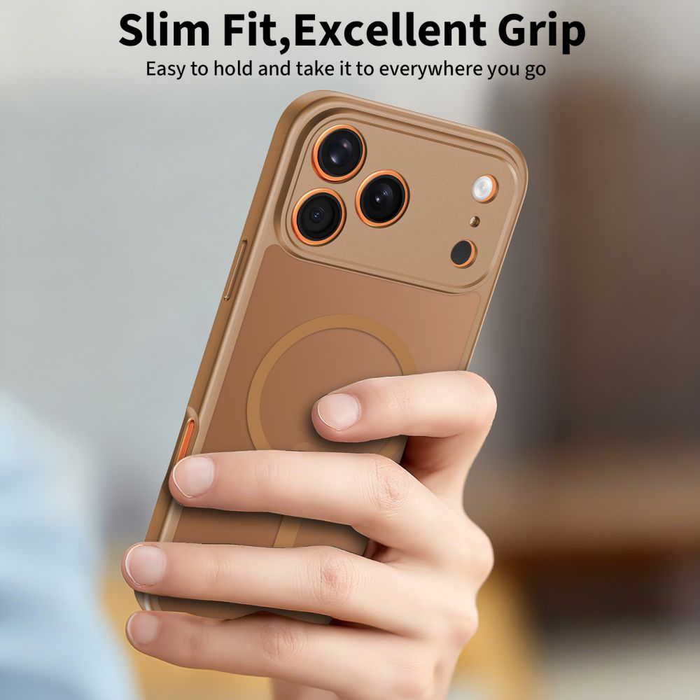 Husa MagSafe pentru Apple iPhone 17 Pro Max, Tech-Protect, BasicMag, Maro Mata