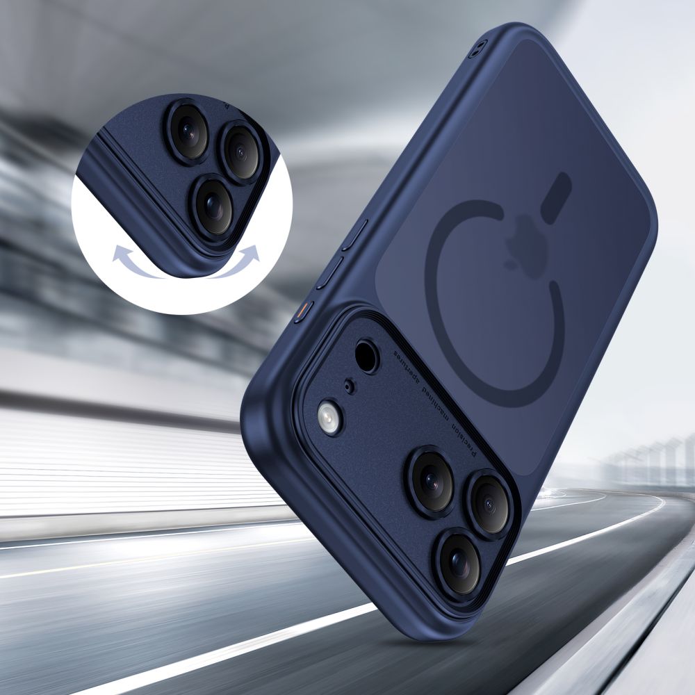 Husa MagSafe pentru Apple iPhone 17 Pro Max, Tech-Protect, MagPeak, Bleumarin Mata