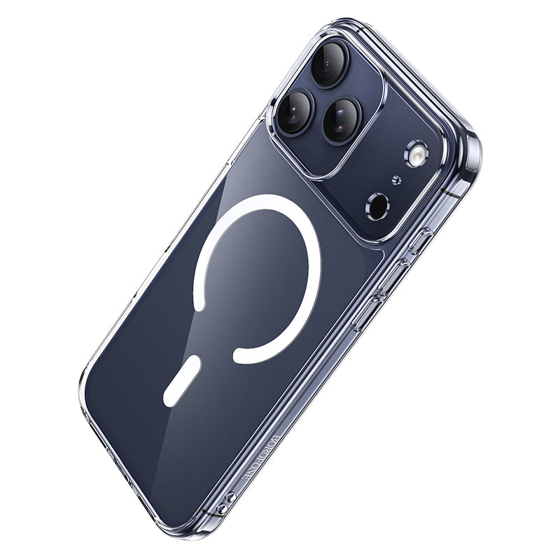 Husa MagSafe pentru Apple iPhone 17 Pro, Borofone, BI5 Ice Shield, Transparenta