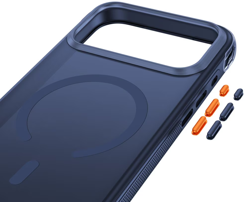 Husa MagSafe pentru Apple iPhone 18 Pro / 17 Pro, Tech-Protect, MagAir CC, Bleumarin Mata