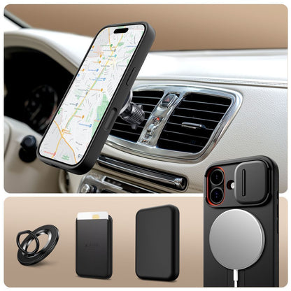 Husa MagSafe pentru Apple iPhone 17, Tech-Protect, Kevlar Aura, Neagra