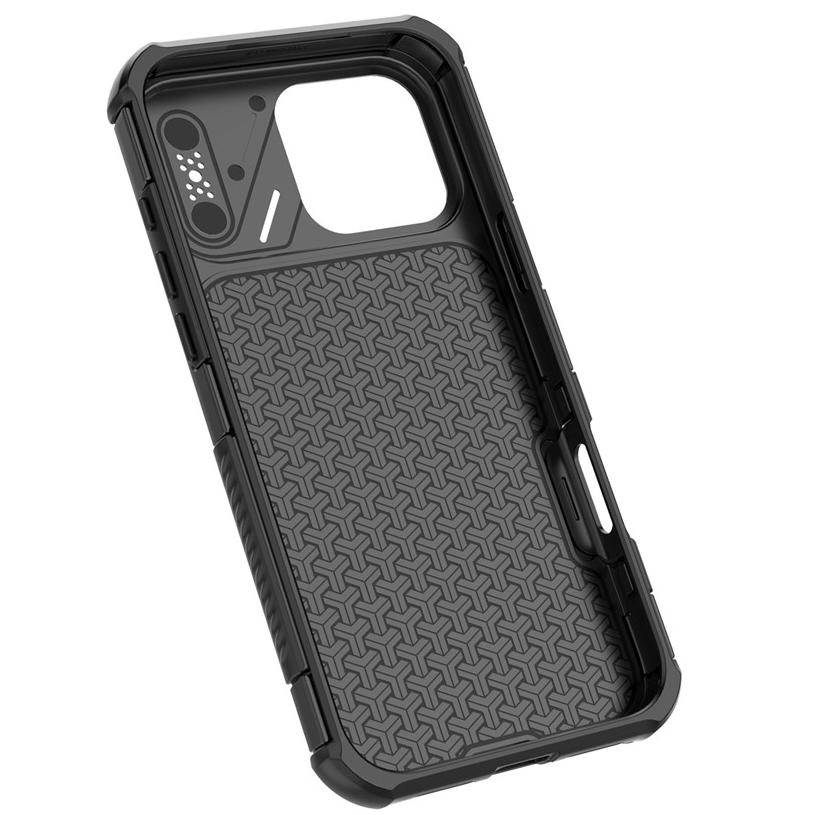 Husa MagSafe pentru Apple iPhone 16 Pro, OEM, Carbon and Corner Protection, Neagra