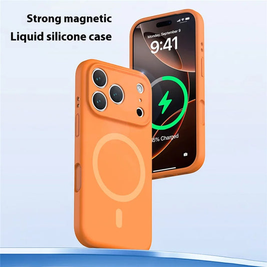 Husa MagSafe pentru Apple iPhone 17 Pro, OEM, Liquid Silicone, Turcoaz