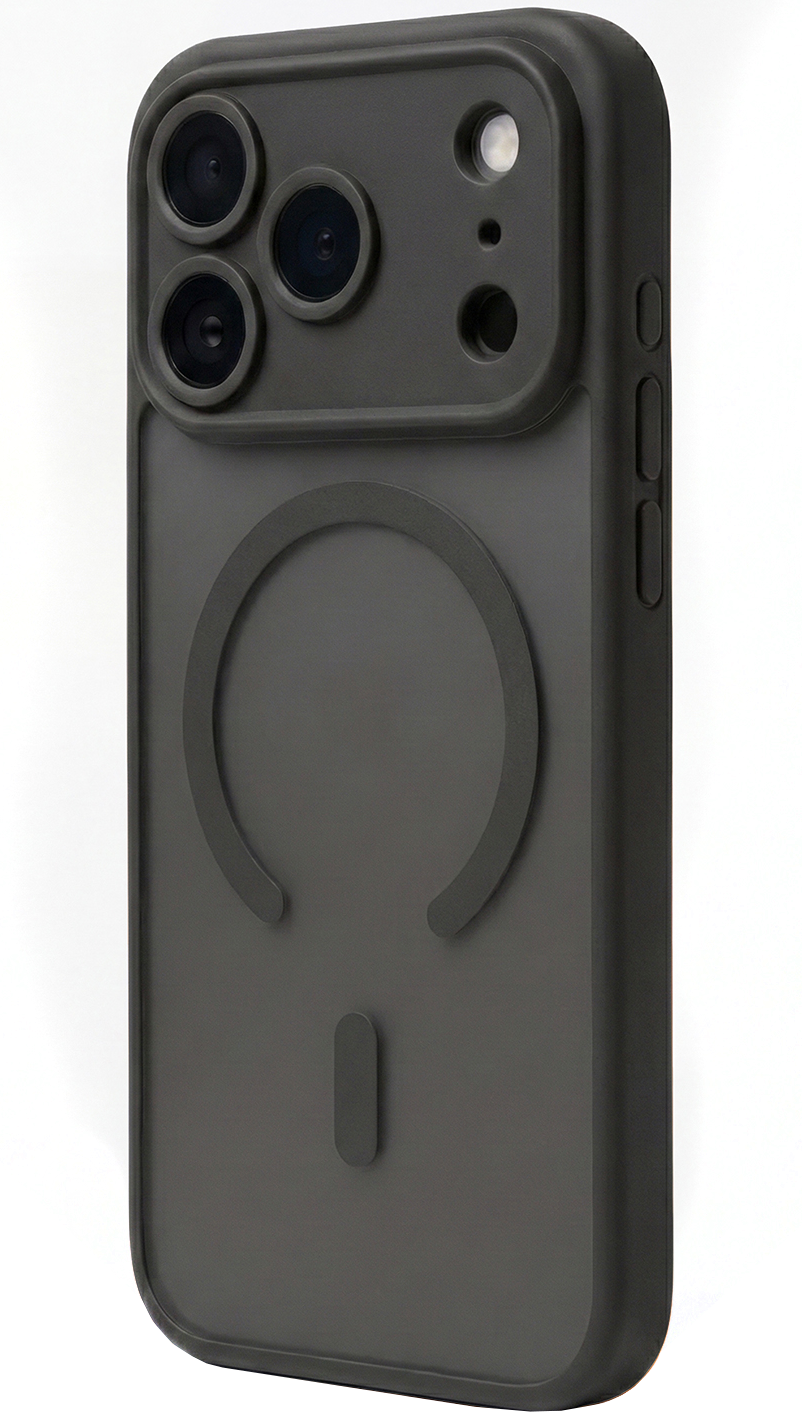 Husa MagSafe pentru Apple iPhone 18 Pro / 17 Pro, OEM, Mag Big Hole, Neagra Mata