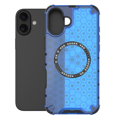 Husa MagSafe pentru Apple iPhone 16, Techsuit, HoneyComb Shield, Albastra