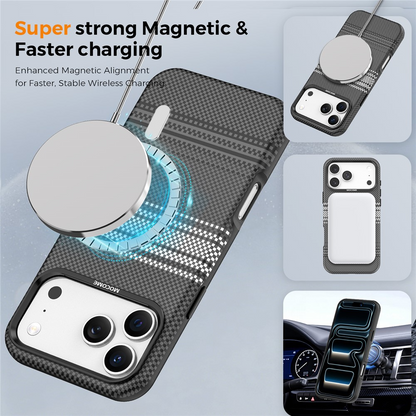 Husa MagSafe pentru Apple iPhone 17 Pro, OEM, Gradient Rainbow, Neagra