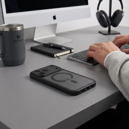 Husa MagSafe pentru Apple iPhone 18 Pro Max / 17 Pro Max, Tech-Protect, BasicMag, Neagra Mata
