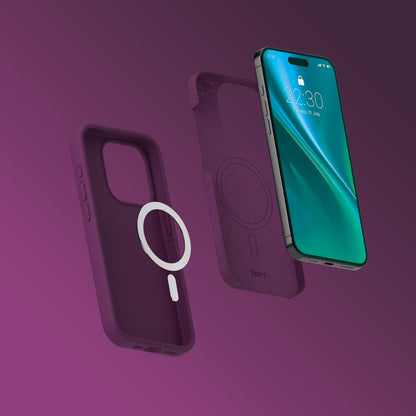 Husa MagSafe pentru Apple iPhone 15 Pro, Etteri, Silicone Mag, Visinie