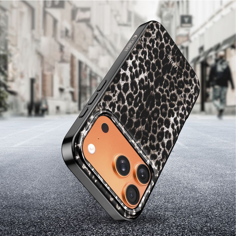 Husa MagSafe pentru Apple iPhone 17 Pro Max, Tech-Protect, Lamano Leopard, Neagra