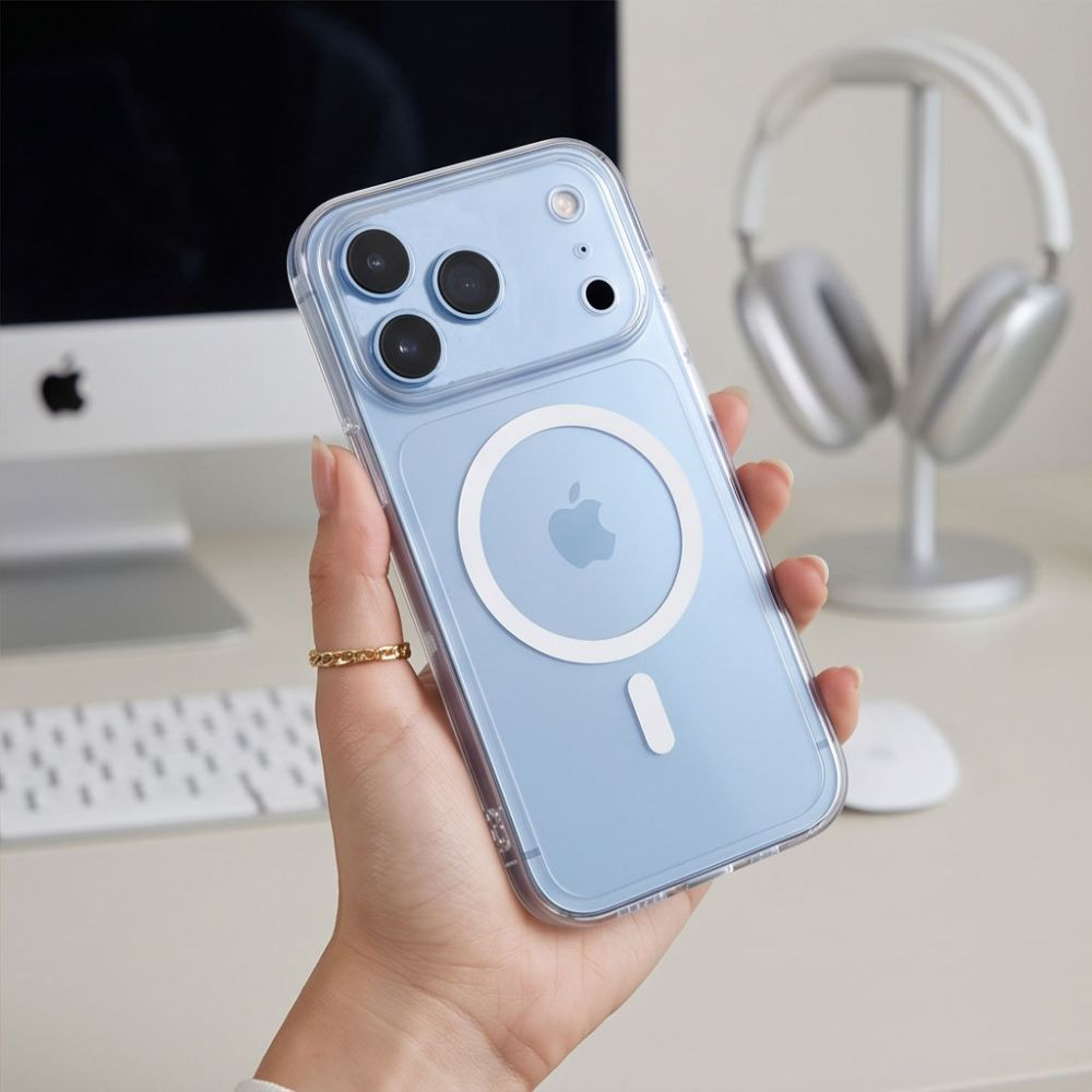 Husa MagSafe pentru Apple iPhone 18 Pro / 17 Pro, Tech-Protect, Flexair, Transparenta