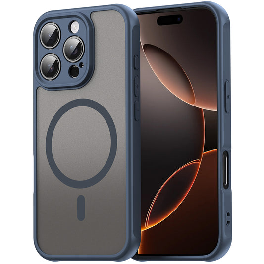 Husa MagSafe pentru Apple iPhone 11 Pro Max, Techsuit, HaloFrost II, Bleumarin