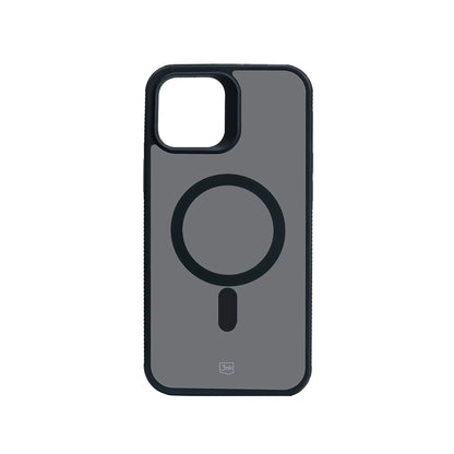 Husa MagSafe pentru Apple iPhone 12 / 12 Pro, 3MK, Smoke MagCase, Neagra