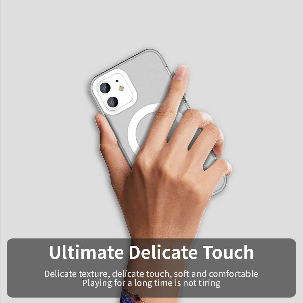 Husa MagSafe pentru Apple iPhone 12 / 12 Pro, Techsuit, CandyCase, Alba