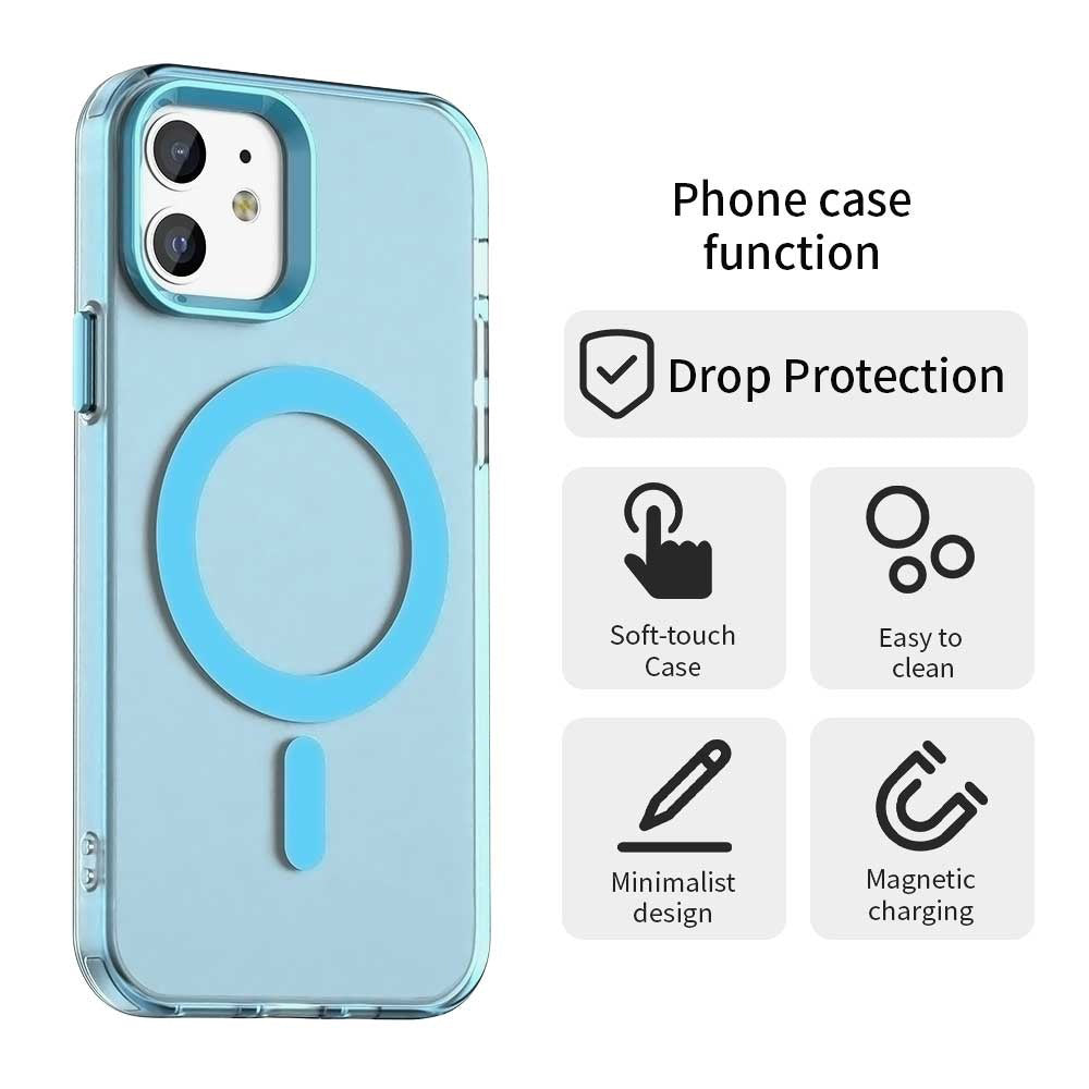 Husa MagSafe pentru Apple iPhone 12 / 12 Pro, Techsuit, CandyCase, Albastra