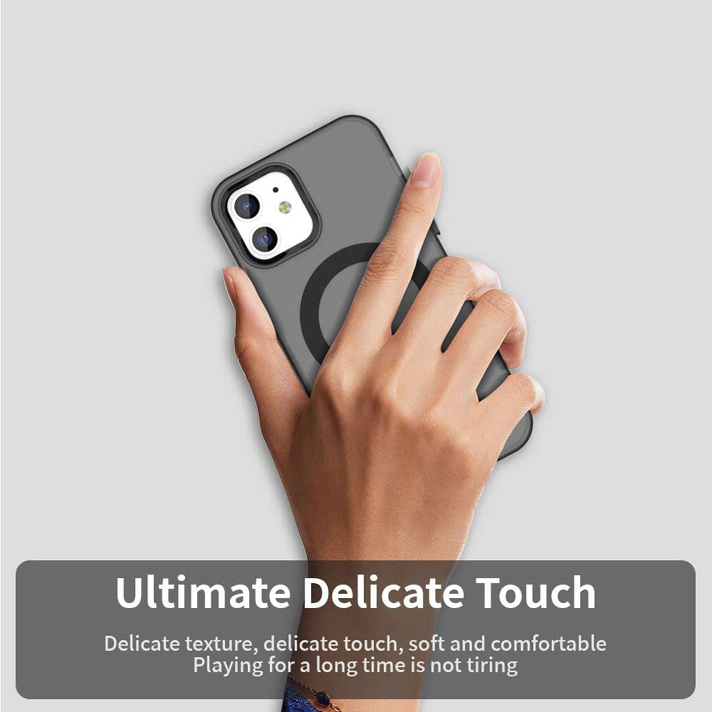 Husa MagSafe pentru Apple iPhone 12 / 12 Pro, Techsuit, CandyCase, Neagra