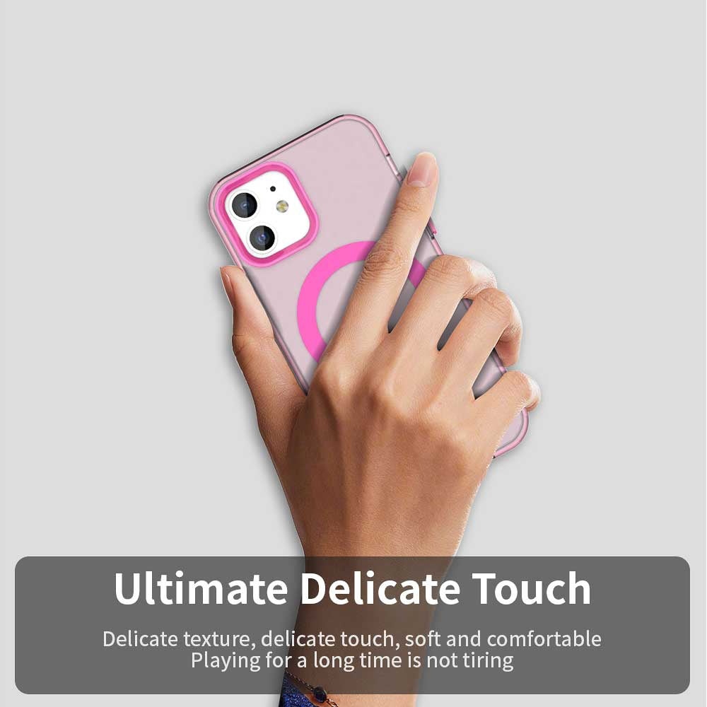 Husa MagSafe pentru Apple iPhone 12 / 12 Pro, Techsuit, CandyCase, Roz